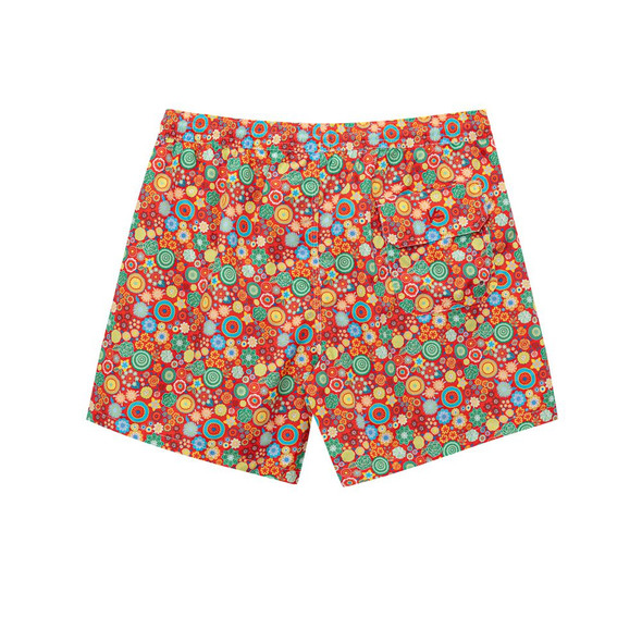 Isaia Red Polyester Swim Short Isaia Red Polyester Swim Short