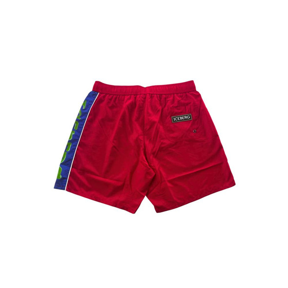 Iceberg Red Polyester Men Swim Short IC-24826 Iceberg Red Polyester Men Swim Short IC-24826