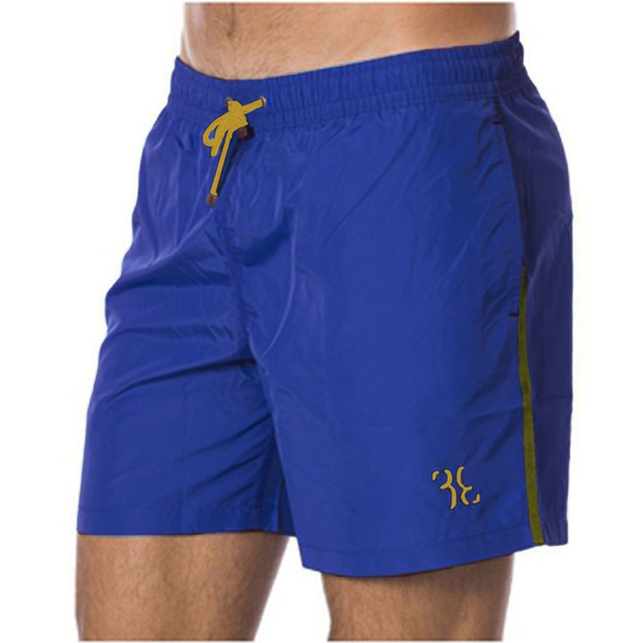 Blue Polyester Men's Swim Trunk BI-15513 Blue Polyester Men's Swim Trunk BI-15513