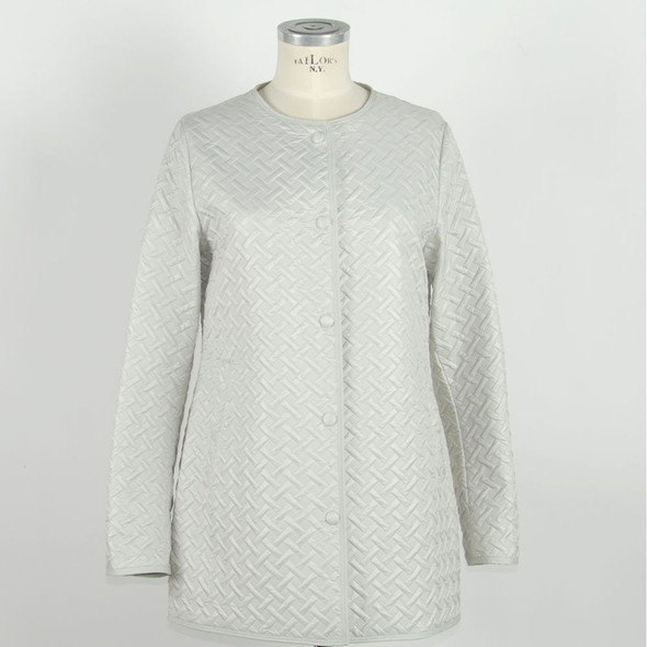 White Polyester Women Jacket White Polyester Women Jacket