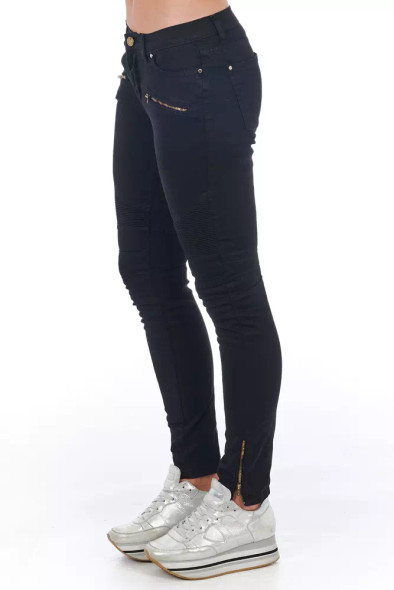 Frankie Morello Black Cotton Women's Jeans Frankie Morello Black Cotton Women's Jeans