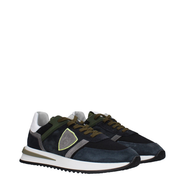 Blue Leather Low Tops PH15090123604233BT Blue Leather Low Tops PH15090123604233BT