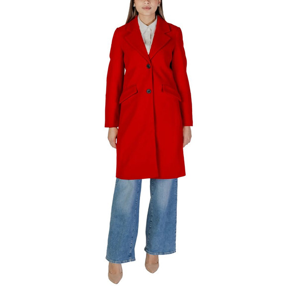 Red Polyester Coat Red Polyester Coat