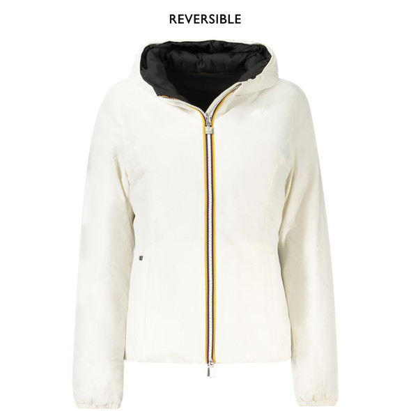 White Nylon Women Jacket KW-34126 White Nylon Women Jacket KW-34126