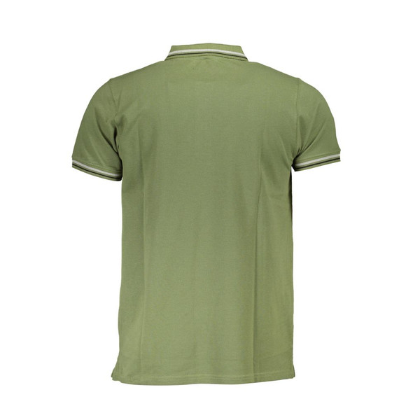 Cavalli Class Green Cotton Men Polo Shirt Cavalli Class Green Cotton Men Polo Shirt