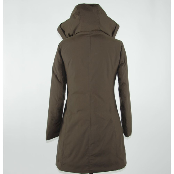 Elegant Brown Polygon Jacket with Hood Elegant Brown Polygon Jacket with Hood