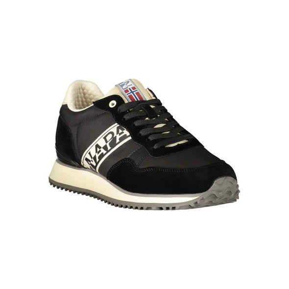 Black Polyester Sneaker NA-29858 Black Polyester Sneaker NA-29858