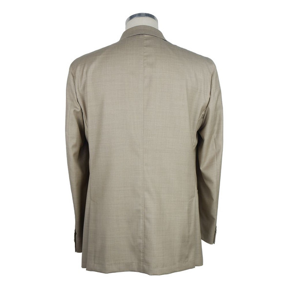 Emilio Romanelli Beige Wool Men's Blazer Emilio Romanelli Beige Wool Men's Blazer