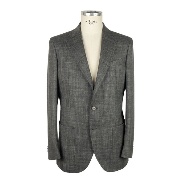 Emilio Romanelli Gray Wool Men Blazer Emilio Romanelli Gray Wool Men Blazer