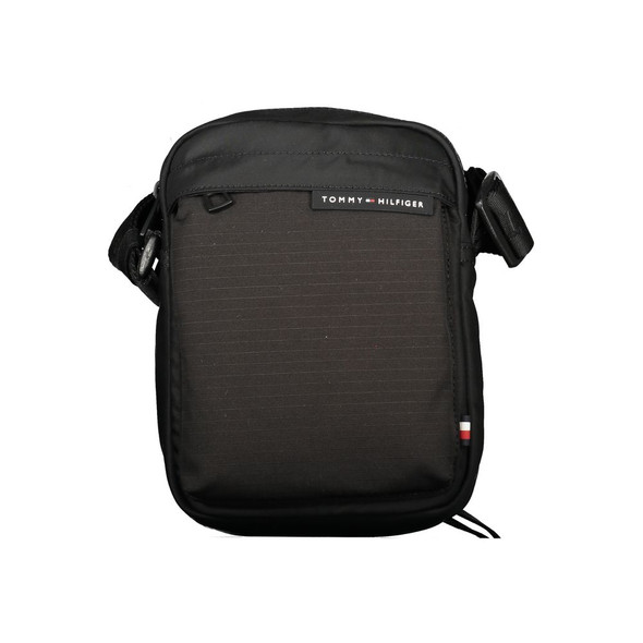Tommy Hilfiger Black Recycled Polyester Men Shoulder Bag Tommy Hilfiger Black Recycled Polyester Men Shoulder Bag