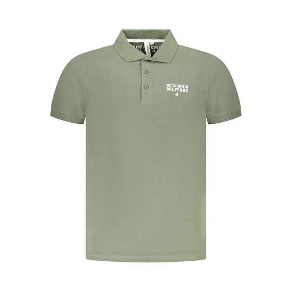 Accademia Militare Green Cotton Polo Shirt AC-36538 Accademia Militare Green Cotton Polo Shirt AC-36538