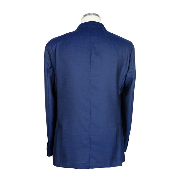 Emilio Romanelli Blue Wool Men's Blazer EM-6561 Emilio Romanelli Blue Wool Men's Blazer EM-6561