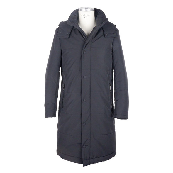 Made in Italy Black Wool Men's Raincoat Made in Italy Black Wool Men's Raincoat