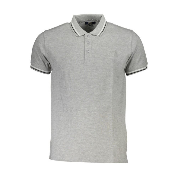 Cavalli Class Brown Cotton Men Polo Shirt CA-37832 Cavalli Class Brown Cotton Men Polo Shirt CA-37832