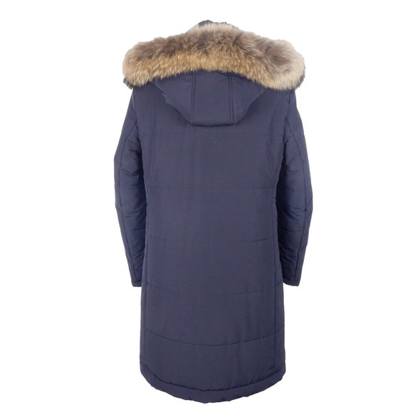 Made in Italy Blue Wool Men's Raincoat Made in Italy Blue Wool Men's Raincoat