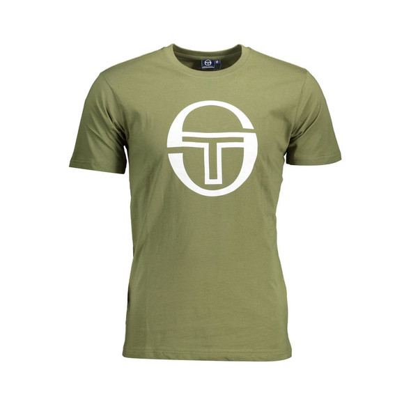 Sergio Tacchini Green Cotton Men T-Shirt Sergio Tacchini Green Cotton Men T-Shirt