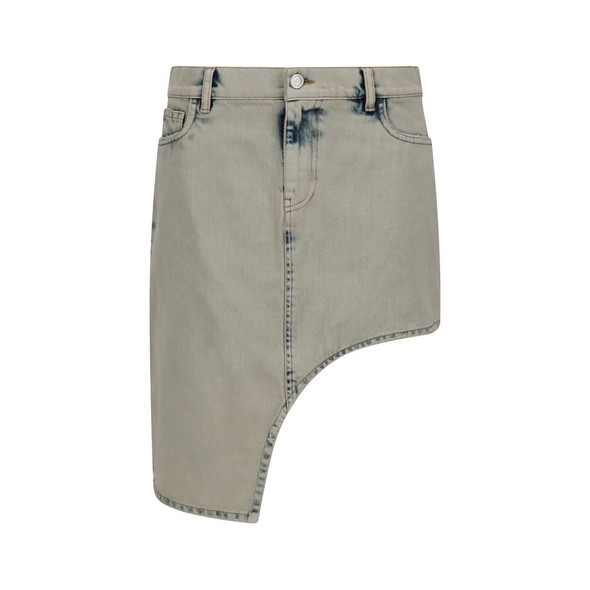 Asymmetric denim Miniskirt Asymmetric denim Miniskirt