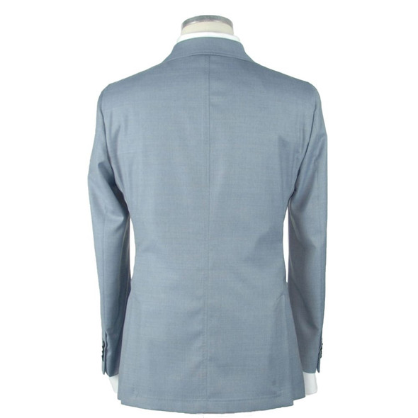 Emilio Romanelli Light Blue Wool Men's Blazer Emilio Romanelli Light Blue Wool Men's Blazer