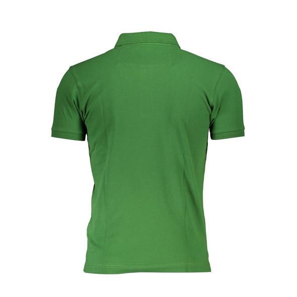 Sleek Green Slim Fit Polo with Contrast Detail Sleek Green Slim Fit Polo with Contrast Detail