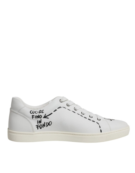 White Leather Milano Low Top Sneakers Shoes White Leather Milano Low Top Sneakers Shoes