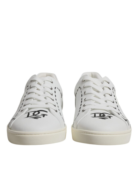 White Leather Milano Low Top Sneakers Shoes White Leather Milano Low Top Sneakers Shoes