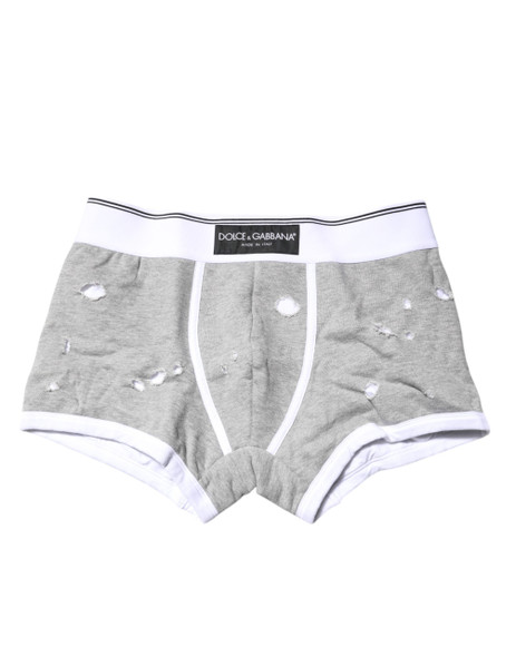 Gray Cotton Stretch Regular Boxer Underwear Gray Cotton Stretch Regular Boxer Underwear