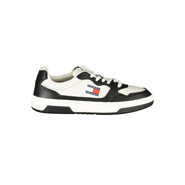 Tommy Hilfiger Black Leather Men Sneaker TO-36739 Tommy Hilfiger Black Leather Men Sneaker TO-36739