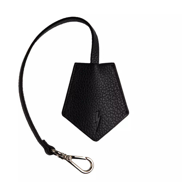 Black Leather Men Keychain Black Leather Men Keychain