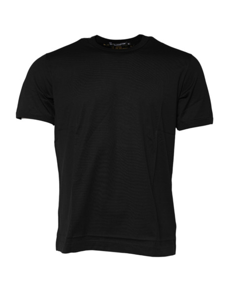 Black Cotton Logo Print Crew Neck T-shirt Black Cotton Logo Print Crew Neck T-shirt