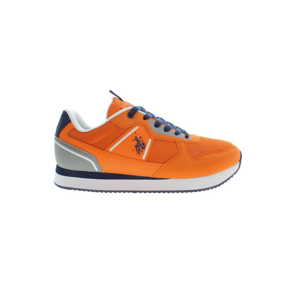 Orange Polyester Men Sneaker Orange Polyester Men Sneaker