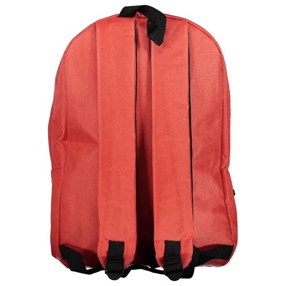 Red Polyester Men Backpack Red Polyester Men Backpack