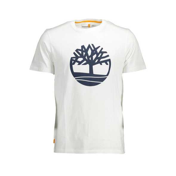 Timberland White Cotton Men T-Shirt Timberland White Cotton Men T-Shirt