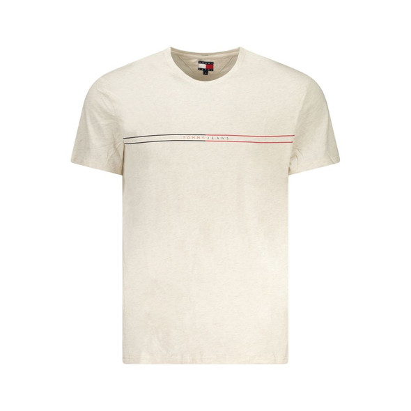 Tommy Hilfiger Beige Cotton Men T-Shirt TO-38538 Tommy Hilfiger Beige Cotton Men T-Shirt TO-38538