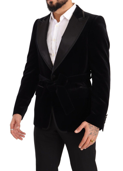 Black Velvet Single Breasted One Button Blazer Black Velvet Single Breasted One Button Blazer