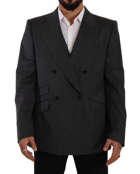 Dolce & Gabbana Gray Double Breasted 2 Piece SICILIA Blazer Dolce & Gabbana Gray Double Breasted 2 Piece SICILIA Blazer