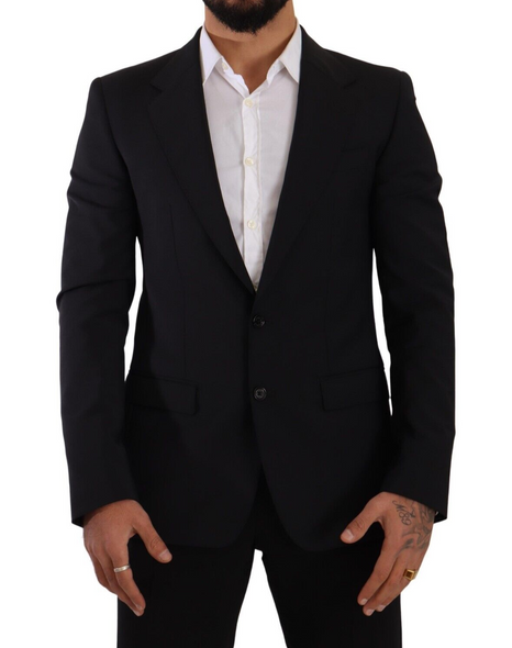 Black Slim Fit Vest 2 Button MARTINI Blazer Black Slim Fit Vest 2 Button MARTINI Blazer