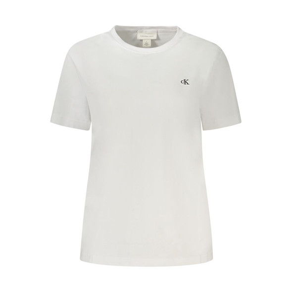 Calvin Klein White Cotton Tops & T-Shirt CA-39014 Calvin Klein White Cotton Tops & T-Shirt CA-39014