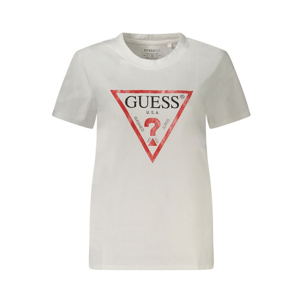 Guess Jeans White Cotton Tops & T-Shirt GU-39052 Guess Jeans White Cotton Tops & T-Shirt GU-39052