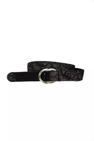 BYBLOS Black Wool Women Belt BYBLOS Black Wool Women Belt
