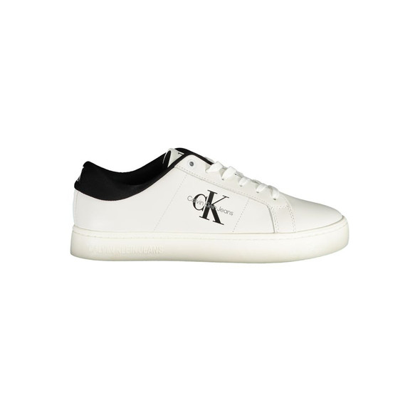 White Polyester Sneaker CA-25087 White Polyester Sneaker CA-25087