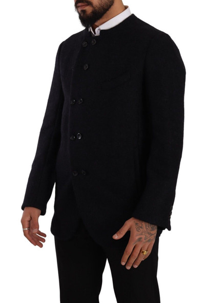Dolce & Gabbana Gray Alpaca Button Down Men Coat Jacket Dolce & Gabbana Gray Alpaca Button Down Men Coat Jacket