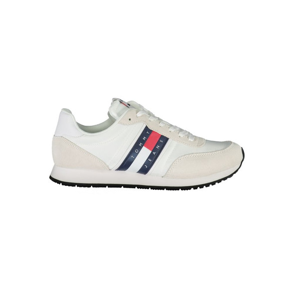 Tommy Hilfiger Sleek White Sneakers with Contrasting Details Tommy Hilfiger Sleek White Sneakers with Contrasting Details