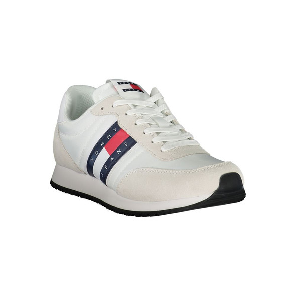 Tommy Hilfiger Sleek White Sneakers with Contrasting Details Tommy Hilfiger Sleek White Sneakers with Contrasting Details
