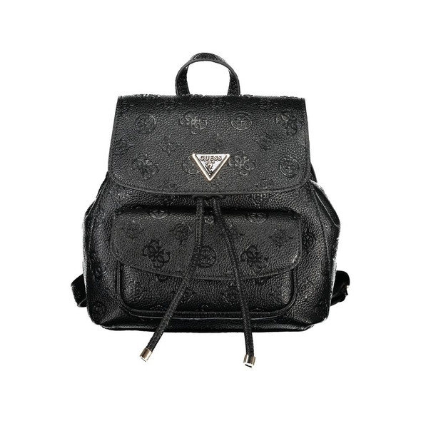 Guess Jeans Black Polyethylene Backpack GU-32215 Guess Jeans Black Polyethylene Backpack GU-32215