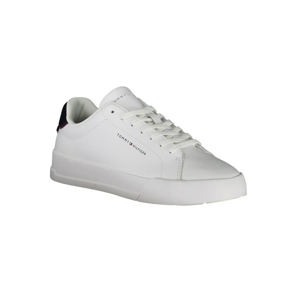 Tommy Hilfiger White Polyethylene Men Sneaker TO-35334 Tommy Hilfiger White Polyethylene Men Sneaker TO-35334