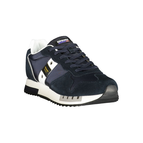 Blue Polyester Men Sneaker BL-35546 Blue Polyester Men Sneaker BL-35546