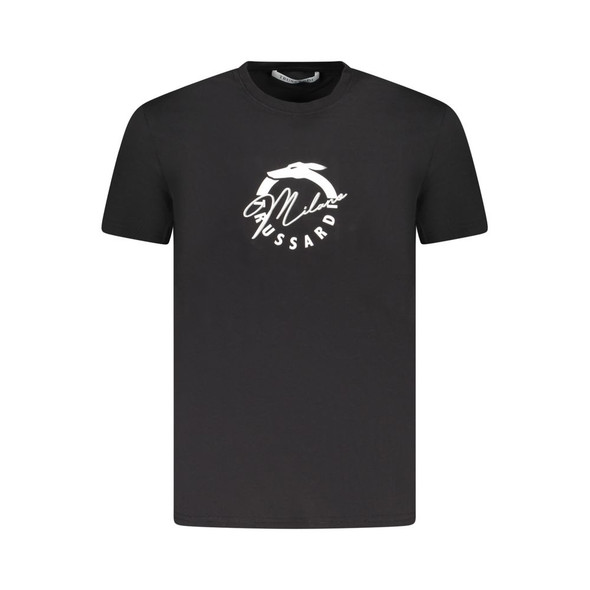 Trussardi Black Cotton Men T-Shirt Trussardi Black Cotton Men T-Shirt