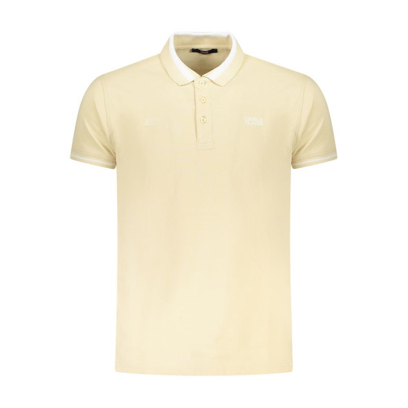 Cavalli Class Beige Cotton Men Polo Shirt Cavalli Class Beige Cotton Men Polo Shirt