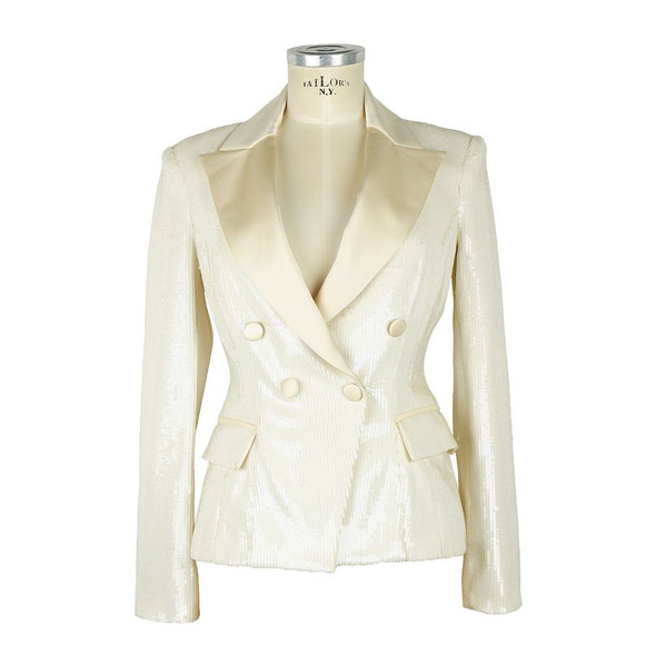White Polyester Women Blazer White Polyester Women Blazer