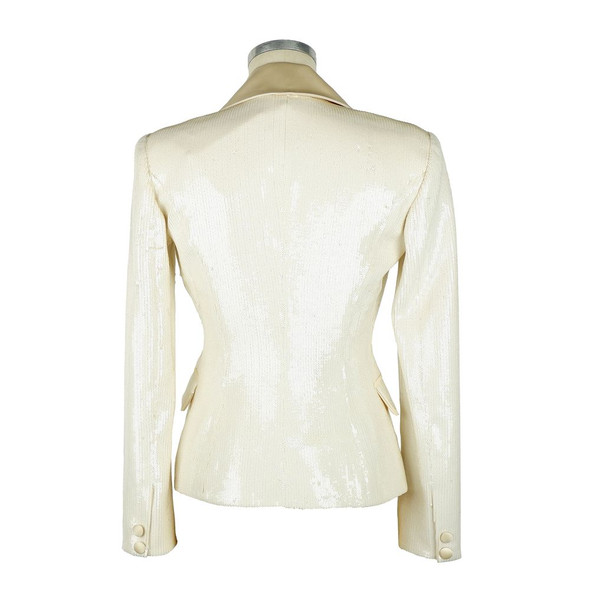 Elisabetta Franchi White Polyester Women Blazer Elisabetta Franchi White Polyester Women Blazer